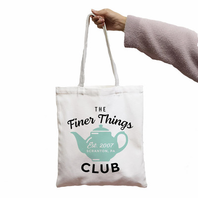 Krepšys Biuro TV laida Dunder Mifflin Paper Company Spausdinti Puikus pirkėjų krepšys Shopper White Moterų krepšiai per petį Krepšys