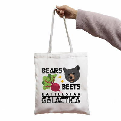 Krepšys Biuro TV laida Dunder Mifflin Paper Company Spausdinti Puikus pirkėjų krepšys Shopper White Moterų krepšiai per petį Krepšys