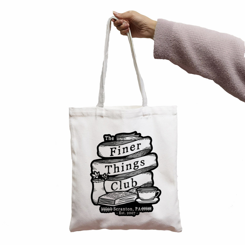 Krepšys Biuro TV laida Dunder Mifflin Paper Company Spausdinti Puikus pirkėjų krepšys Shopper White Moterų krepšiai per petį Krepšys