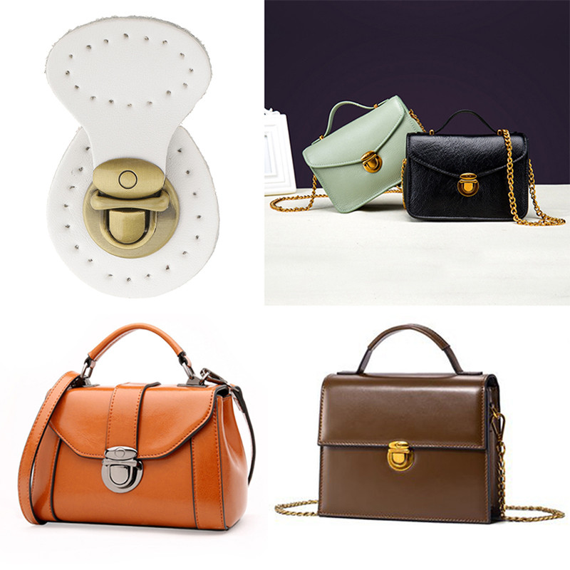 Valódi bőr táskazár mágneses gombos rögzítők pattintható csatok Csere kézzel készített táska barkácskapcsok kiegészítők KZ0253