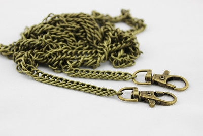 40-120CM 7mm W Metalinės piniginės grandinės dirželio rankenos keitimo rankinė per petį krepšys grandinės priedai Šviesiai aukso/sidabro/juodos/bronzinės spalvos