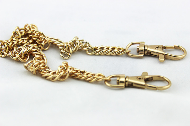 40-120CM 7mm W Metalinės piniginės grandinės dirželio rankenos keitimo rankinė per petį krepšys grandinės priedai Šviesiai aukso/sidabro/juodos/bronzinės spalvos