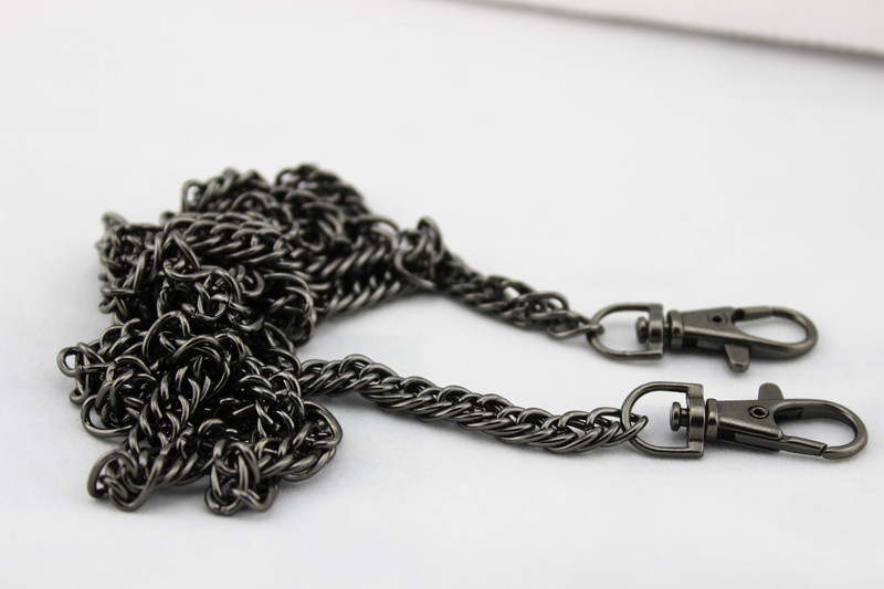 40-120CM 7mm W Metalinės piniginės grandinės dirželio rankenos keitimo rankinė per petį krepšys grandinės priedai Šviesiai aukso/sidabro/juodos/bronzinės spalvos