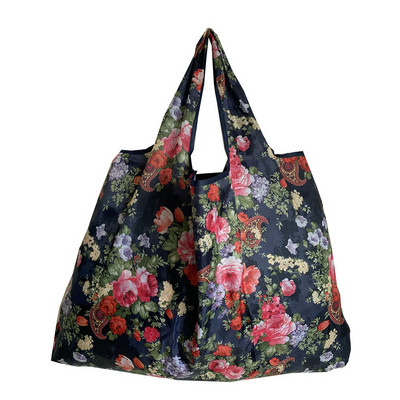 Nagy, újrafelhasználható bevásárlótáska kézitáska Összehajtható női válltáska hordtáska Hordozható divattáska Mosható, nehéz