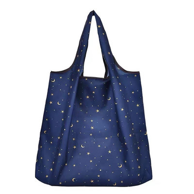 Vidēji lielas ietilpības salokāmi iepirkumu maisiņi Pārnēsājamas modes kabatas Pret plīsumiem izturīgas atkārtoti lietojamas somas eko-somas