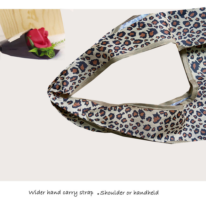 Vidēji lielas ietilpības salokāmi iepirkumu maisiņi Pārnēsājamas modes kabatas Pret plīsumiem izturīgas atkārtoti lietojamas somas eko-somas