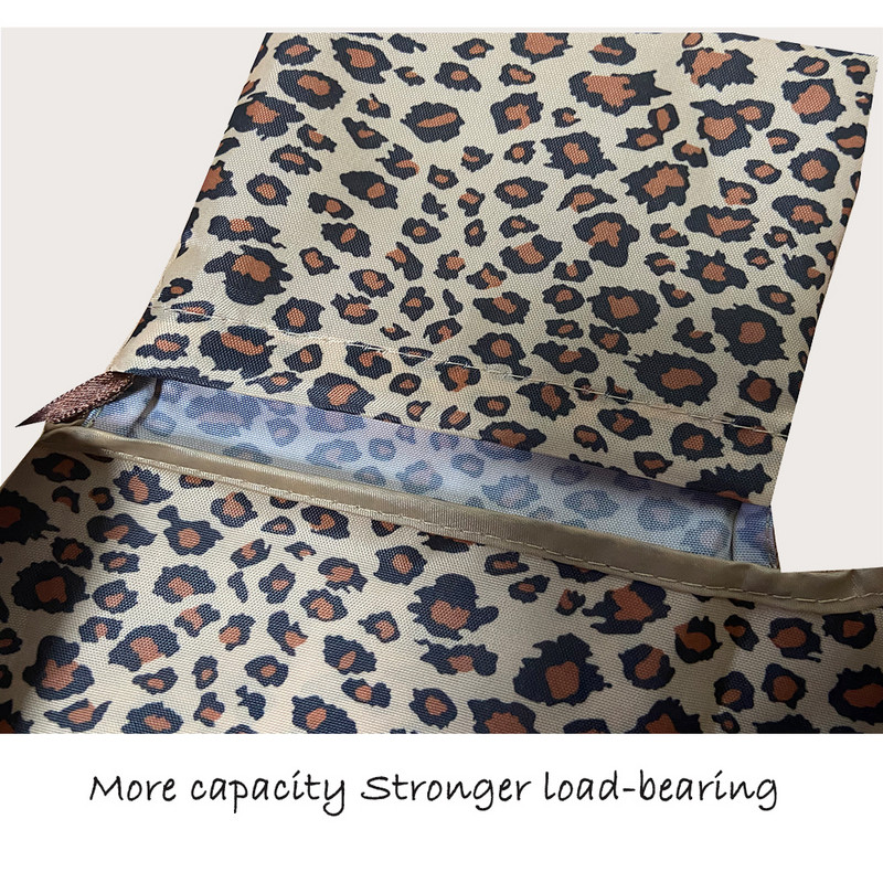 Vidēji lielas ietilpības salokāmi iepirkumu maisiņi Pārnēsājamas modes kabatas Pret plīsumiem izturīgas atkārtoti lietojamas somas eko-somas