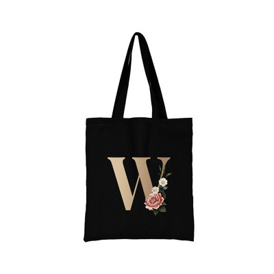 Alfabēta ziedu somas sievietēm Audekls 2021 Jaunas luksusa rokassomas Iepirkšanās apdrukāta soma auduma atkārtoti lietojama dizaina logotipa rokassomiņa