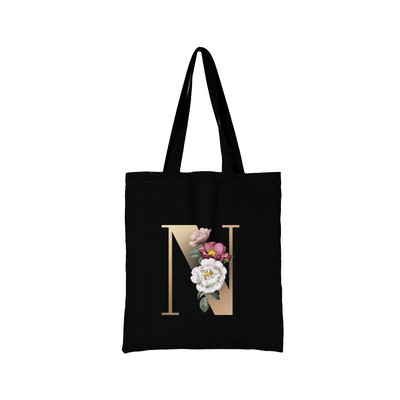Alfabēta ziedu somas sievietēm Audekls 2021 Jaunas luksusa rokassomas Iepirkšanās apdrukāta soma auduma atkārtoti lietojama dizaina logotipa rokassomiņa