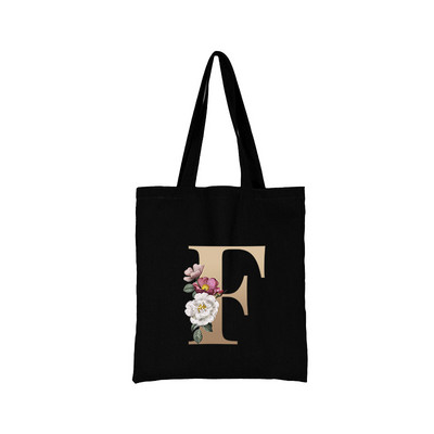 Alfabēta ziedu somas sievietēm Audekls 2021 Jaunas luksusa rokassomas Iepirkšanās apdrukāta soma auduma atkārtoti lietojama dizaina logotipa rokassomiņa