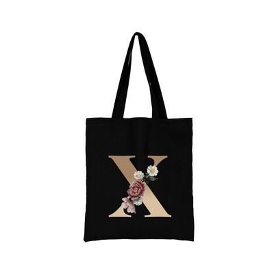 Alfabēta ziedu somas sievietēm Audekls 2021 Jaunas luksusa rokassomas Iepirkšanās apdrukāta soma auduma atkārtoti lietojama dizaina logotipa rokassomiņa