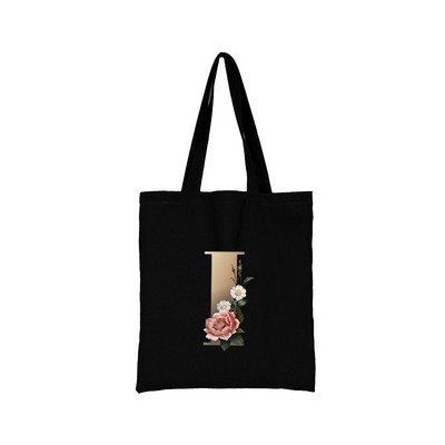 Alfabēta ziedu somas sievietēm Audekls 2021 Jaunas luksusa rokassomas Iepirkšanās apdrukāta soma auduma atkārtoti lietojama dizaina logotipa rokassomiņa