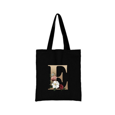Alfabēta ziedu somas sievietēm Audekls 2021 Jaunas luksusa rokassomas Iepirkšanās apdrukāta soma auduma atkārtoti lietojama dizaina logotipa rokassomiņa