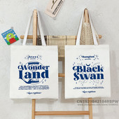 Geantă de tote Txt Blue Hour Geantă de designer inspirată Geantă de pânză Genți de cumpărături Bolsa Genți de cumpărături reutilizabile pentru boutique