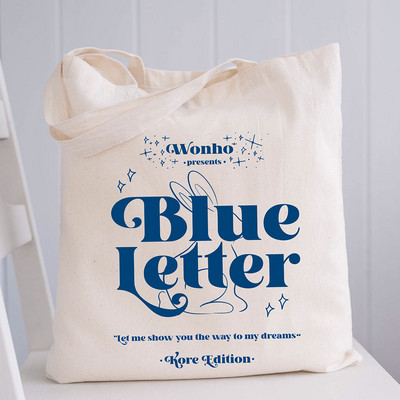 Geantă de tote Txt Blue Hour Geantă de designer inspirată Geantă de pânză Genți de cumpărături Bolsa Genți de cumpărături reutilizabile pentru boutique