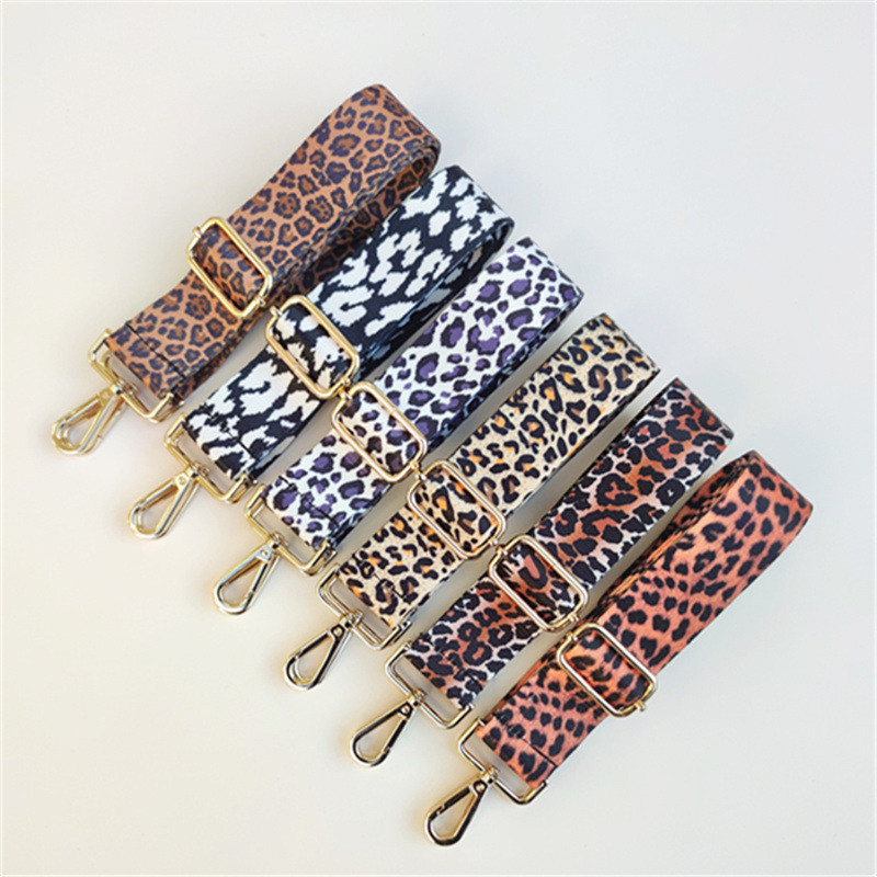 Leopárd táskapántok Női válltáskák Állítható széles pántos táskarész tartozékok Női futártáska pánt 130cm
