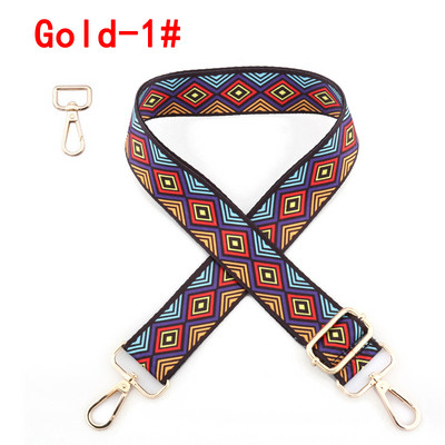 Etninės gėlėtos nailono rankinės dirželis Rankinės diržas platus pečių krepšiai dirželio keitimo priedai Reguliuojamos rankenos moteriškiems krepšiams