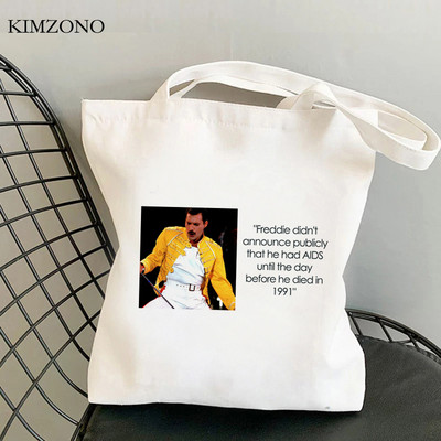 Freddie Mercury geanta de cumparaturi cumparator geanta de mana bolso geanta tote stofa pliabila sac toile