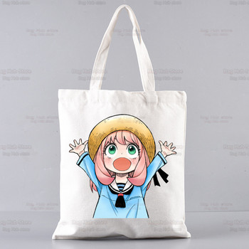 SPYFAMILY Ιαπωνική Anime Shopping Bag Graphic Tote Harajuku Spy x Family Canvas Anya Smug SpyFamily Shoulder Bag Female Ulzzang