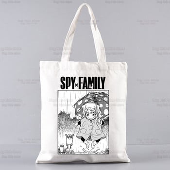 SPYFAMILY Ιαπωνική Anime Shopping Bag Graphic Tote Harajuku Spy x Family Canvas Anya Smug SpyFamily Shoulder Bag Female Ulzzang