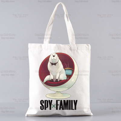 SPYFAMILY Japāņu anime iepirkumu soma Grafiskais totiņš Harajuku Spy x Family Canvas Anya Smug SpyFamily plecu soma sieviete Ulzzang