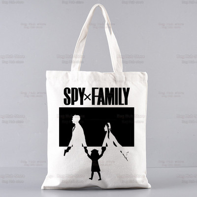 SPYFAMILY Japāņu anime iepirkumu soma Grafiskais totiņš Harajuku Spy x Family Canvas Anya Smug SpyFamily plecu soma sieviete Ulzzang