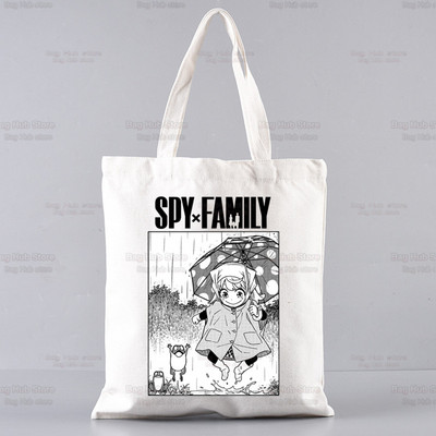 SPYFAMILY Japāņu anime iepirkumu soma Grafiskais totiņš Harajuku Spy x Family Canvas Anya Smug SpyFamily plecu soma sieviete Ulzzang