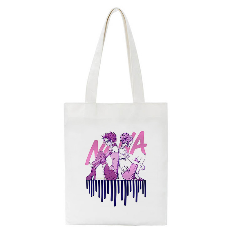 Пазарски чанти Nana Anime Manga Nana Osaki And Ren Honjo Tote Bag Harajuku Ръчни чанти Чанти през рамо Ежедневна чанта Дамска платнена чанта
