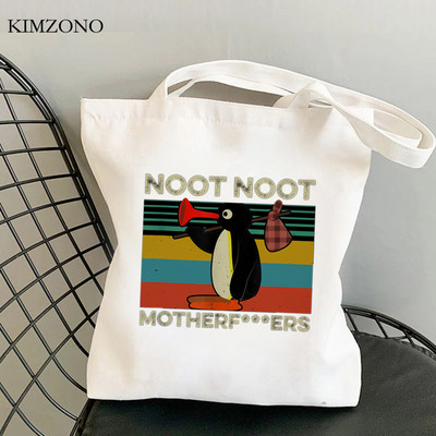 Pingvin bevásárlótáska bolsas de tela vásárlói vászon vásárlói kézitáska ökotáska juta sacola tote string sacola