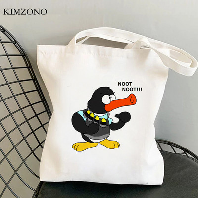 Pingvin bevásárlótáska bolsas de tela vásárlói vászon vásárlói kézitáska ökotáska juta sacola tote string sacola