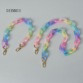 Naujas mados moters krepšio aksesuaras, nuimamų dalių keitimo grandinėlė saldainių dervos prabangus dirželis, moteriškas akrilo pečių rankenos grandinėlė