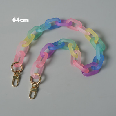 Naujas mados moters krepšio aksesuaras, nuimamų dalių keitimo grandinėlė saldainių dervos prabangus dirželis, moteriškas akrilo pečių rankenos grandinėlė