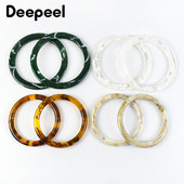 2Gb=1 Pair Deepeel 10cm Dzintara sveķu apaļš rokturis Modes D-veida rokturi Somas Rokassomas Roku darbs DIY Amatniecības somas aksesuārs