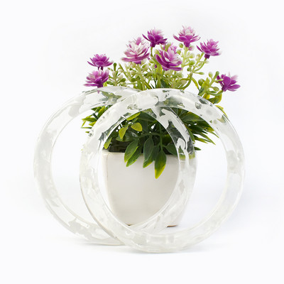 2Gb=1 Pair Deepeel 10cm Dzintara sveķu apaļš rokturis Modes D-veida rokturi Somas Rokassomas Roku darbs DIY Amatniecības somas aksesuārs