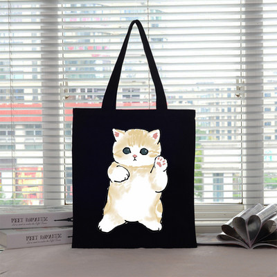 Velika torba Ženska torba Torbe za kupnju Cat Canvas Boutique Ekološki proizvodi Dizajnerske ručne torbe za višekratnu upotrebu Prilagodljive Big Shopper