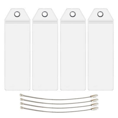 4 buc. Etichetă reutilizabilă pentru sac cu bucle de oțel Nume Carte de identitate Etichetă pentru bagaje de călătorie Suport etichetă pentru etichetă pentru valiză Identificator pentru bagaje de croazieră