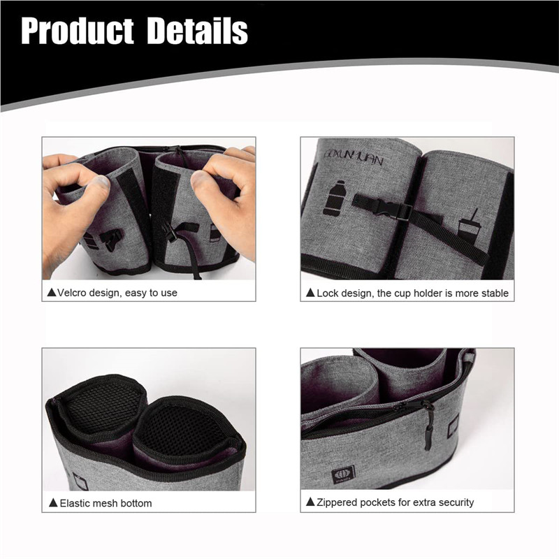 Suport pentru pahare pentru bagaje Organizator de băuturi de călătorie 2 în 1 Suport portabil pentru sticle de băuturi de călătorie se potrivește convenabil pentru mânerele valizei