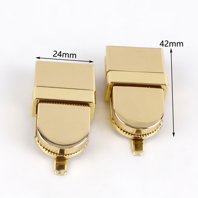 2 vnt. Metalinis pasukamas užraktas sagtis piniginės spyruoklinis skląstis krepšiams „pasidaryk pats“ rankinės spynos užsegamas krepšio uždarymas siuvimo aparatūros priedai