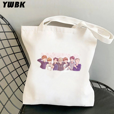 Koreai kpop vászon hordtáskák nőknek Harajuku Nagy kapacitású bevásárlótáska Diákoknak Iskolai Strand táska Bolsa Feminina