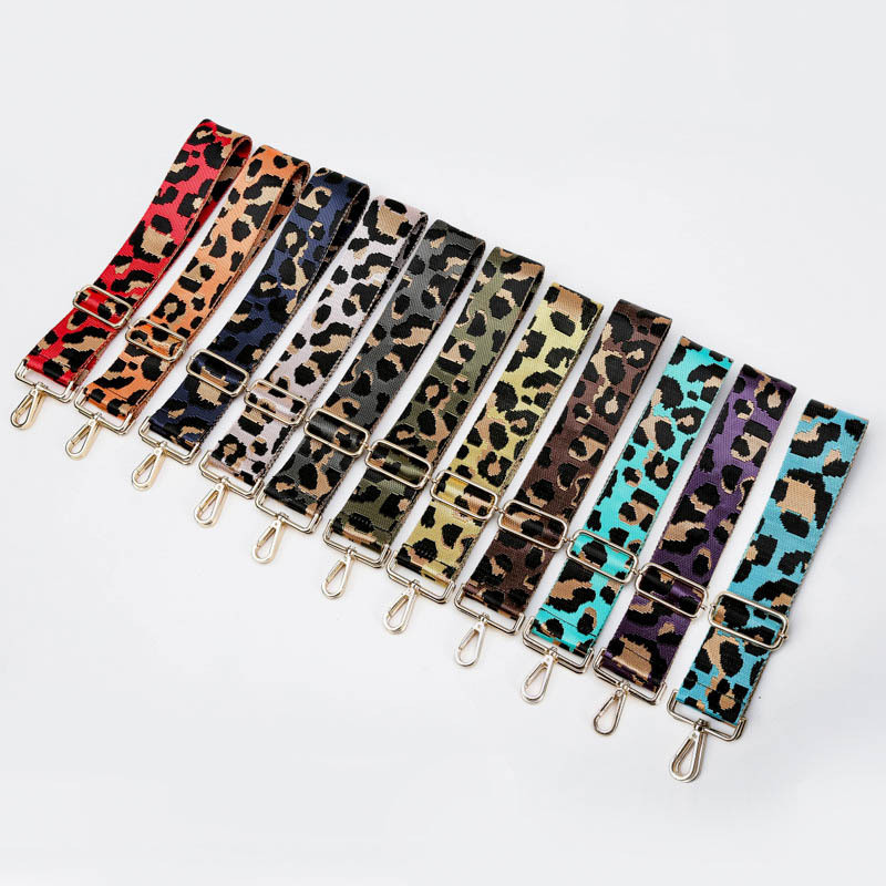 Accesorii pentru geantă pentru femeie, lată, 5 cm, culoare groasă, curea de umăr cu leopard, curea de umăr pentru mesager, centură de schimb pentru geantă