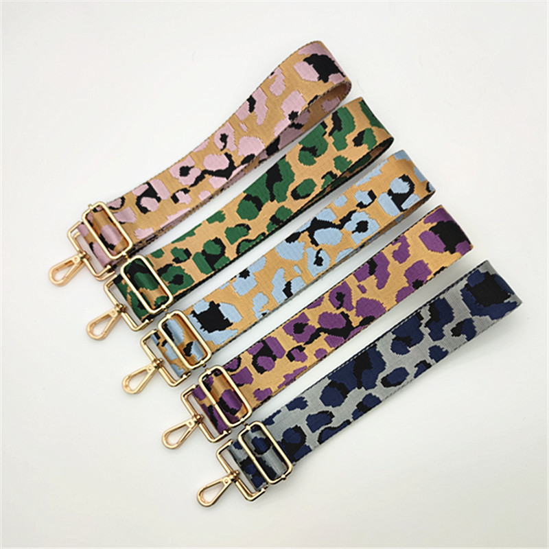 Accesorii pentru geantă pentru femeie, lată, 5 cm, culoare groasă, curea de umăr cu leopard, curea de umăr pentru mesager, centură de schimb pentru geantă