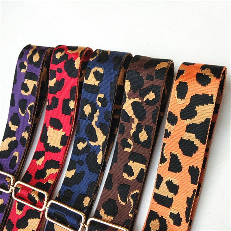 Accesorii pentru geantă pentru femeie, lată, 5 cm, culoare groasă, curea de umăr cu leopard, curea de umăr pentru mesager, centură de schimb pentru geantă
