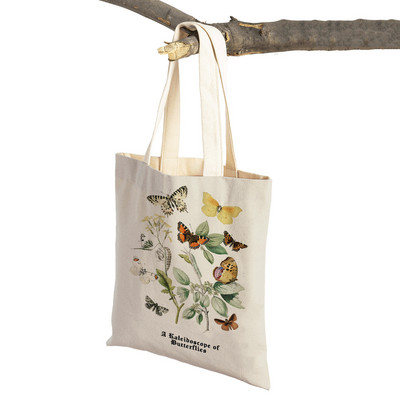 Monet Picasso Papagal Fluture Munte Geantă de cumpărături Dublu imprimeu Eco Casual Nordic Genți de cumpărături Lady Canvas Tote Genți de mână pentru femei