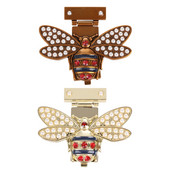 Închizătoare de metal cu albine pentru femei DIY, închidere rotativă, pentru geantă de mână, geantă de umăr, geantă, cadou, blocare pentru geantă de mână.