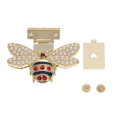 Închizătoare de metal cu albine pentru femei DIY, închidere rotativă, pentru geantă de mână, geantă de umăr, geantă, cadou, blocare pentru geantă de mână.