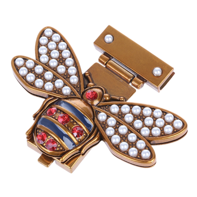 Închizătoare de metal cu albine pentru femei DIY, închidere rotativă, pentru geantă de mână, geantă de umăr, geantă, cadou, blocare pentru geantă de mână.