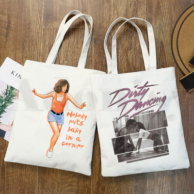 Dirty Dancing Hip Hop Graphic Cartoon Print Пазарски чанти Момическа модна ежедневна ръчна чанта