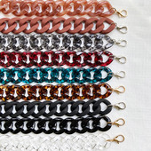 1 vnt. 60 cm nuimamas keičiamasis peties diržo krepšys „pasidaryk pats“ akrilo dervos rankinės grandinės plastikinis dirželis, skirtas moteriškų krepšių priedams