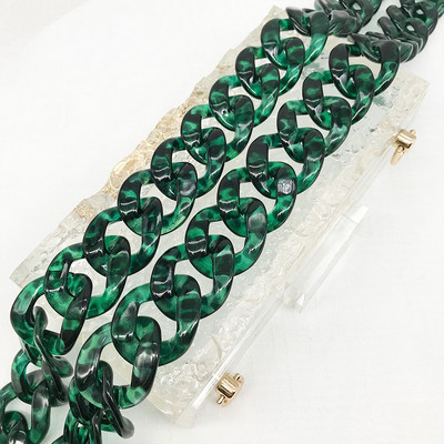 1 vnt. 60 cm nuimamas keičiamasis peties diržo krepšys „pasidaryk pats“ akrilo dervos rankinės grandinės plastikinis dirželis, skirtas moteriškų krepšių priedams