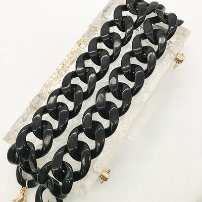 1 vnt. 60 cm nuimamas keičiamasis peties diržo krepšys „pasidaryk pats“ akrilo dervos rankinės grandinės plastikinis dirželis, skirtas moteriškų krepšių priedams